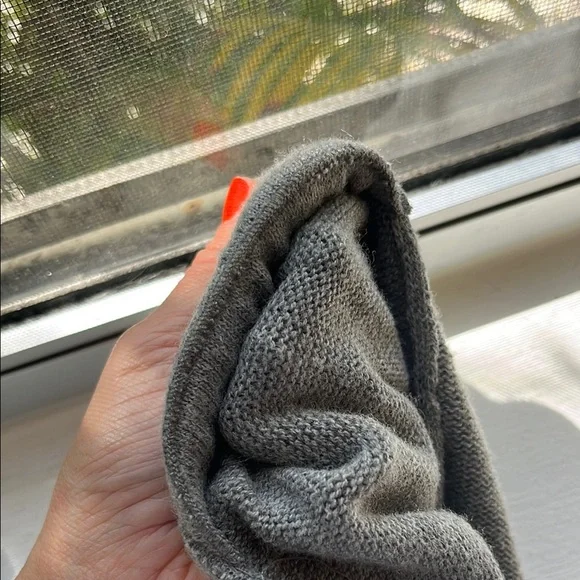 Isabel Marant Gray Crew Neck Sweater with Puff Shoulders - Picture 10 of 12